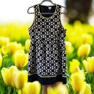 Crown & Ivy dress sleeveless BEES design 12-14 L accommodations for 40-4…